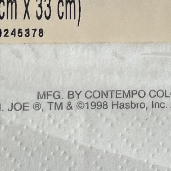 GI Joe vintage party napkins still sealed - Picture 3 of 3